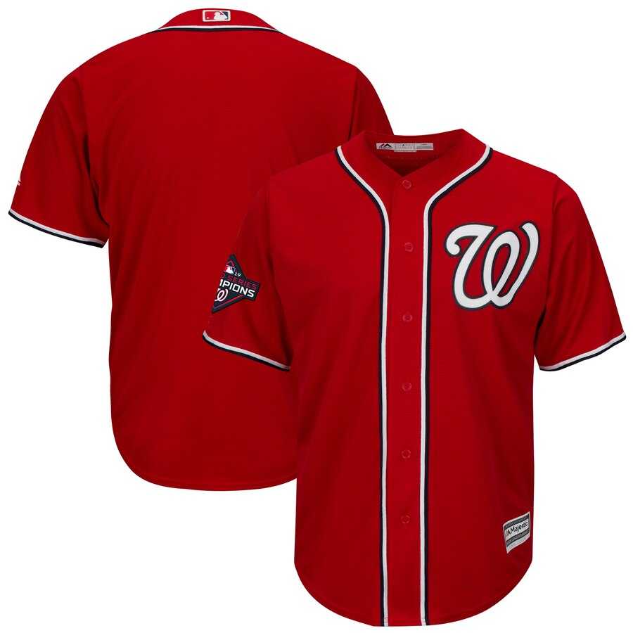 Nationals Blank Red 2019 World Series Champions Cool Base Jersey,We sell and wholesale Nationals Blank Red 2019 World Series Champions Cool Base Jersey on line form chian!